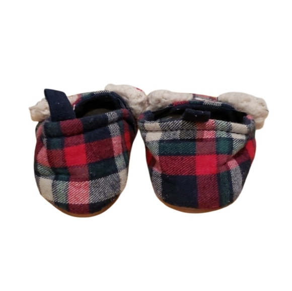 Dearfoams Lil Bear kid's plaid memory foam slippers - Picture 2 of 5